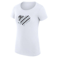 Los Angeles Kings G-III 4Her by Carl Banks Women's Super-Slim Fit Lightweight Heart T-Shirt - White | NHL near me