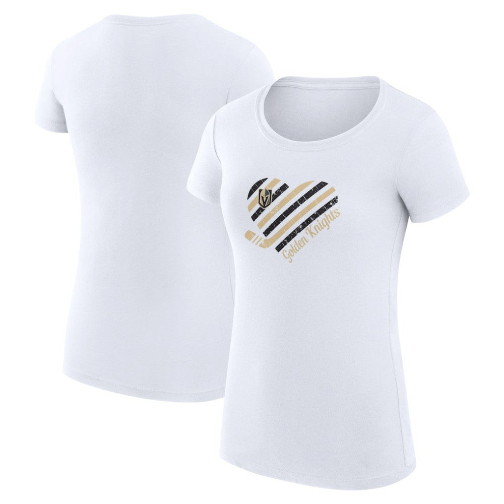 Vegas Golden Knights G-III 4Her by Carl Banks Women's Super-Slim Fit Lightweight Heart T-Shirt - White | NHL discount