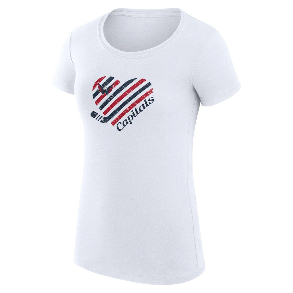 Washington Capitals G-III 4Her by Carl Banks Women's Super-Slim Fit Lightweight Heart T-Shirt - White | NHL discount