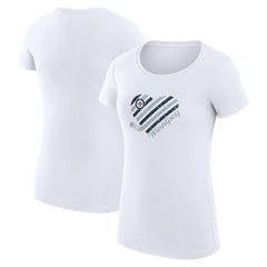 Winnipeg Jets G-III 4Her by Carl Banks Women's Super-Slim Fit Lightweight Heart T-Shirt - White | NHL near me