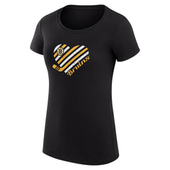 Boston Bruins G-III 4Her by Carl Banks Women's Super-Slim Fit Lightweight Heart T-Shirt - Black | NHL sale