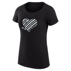 Los Angeles Kings G-III 4Her by Carl Banks Women's Super-Slim Fit Lightweight Heart T-Shirt - Black | NHL sale