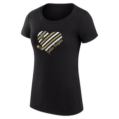 Vegas Golden Knights G-III 4Her by Carl Banks Women's Super-Slim Fit Lightweight Heart T-Shirt - Black | NHL on sale