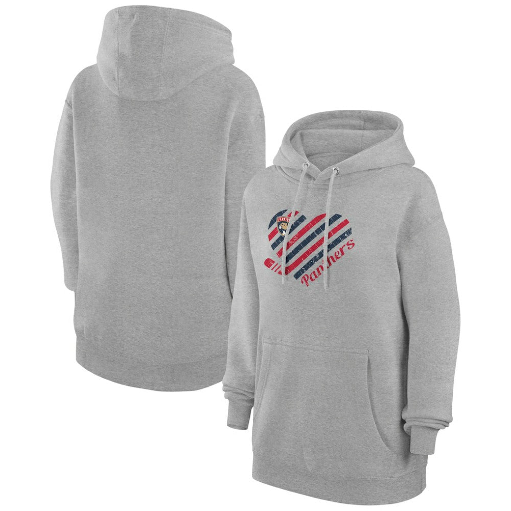 Florida Panthers G-III 4Her by Carl Banks Women's Heart Pullover Hoodie - Heather Gray | NHL online