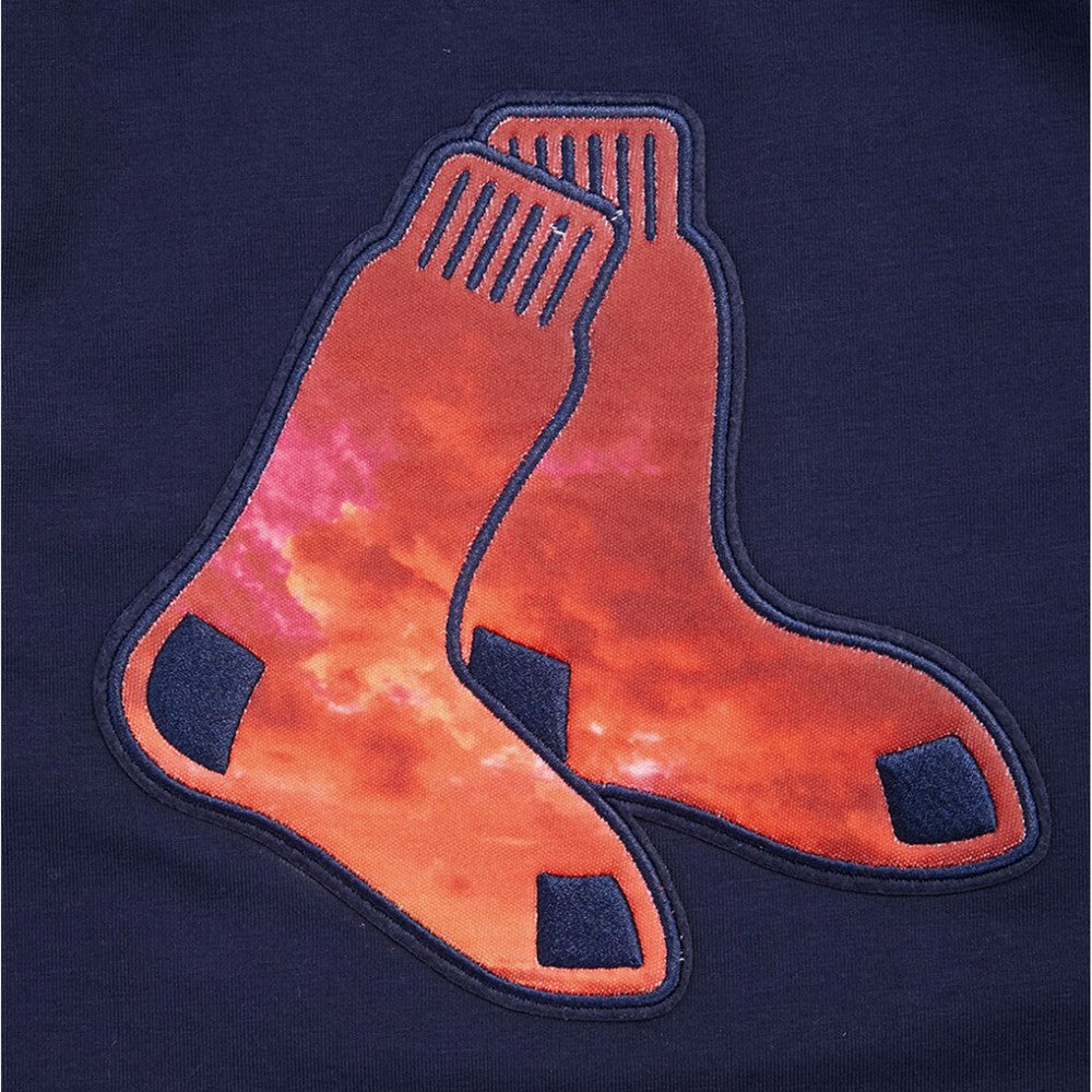 Boston Red Sox Pro Standard Women's Painted Sky Boxy Cropped T-Shirt Sale