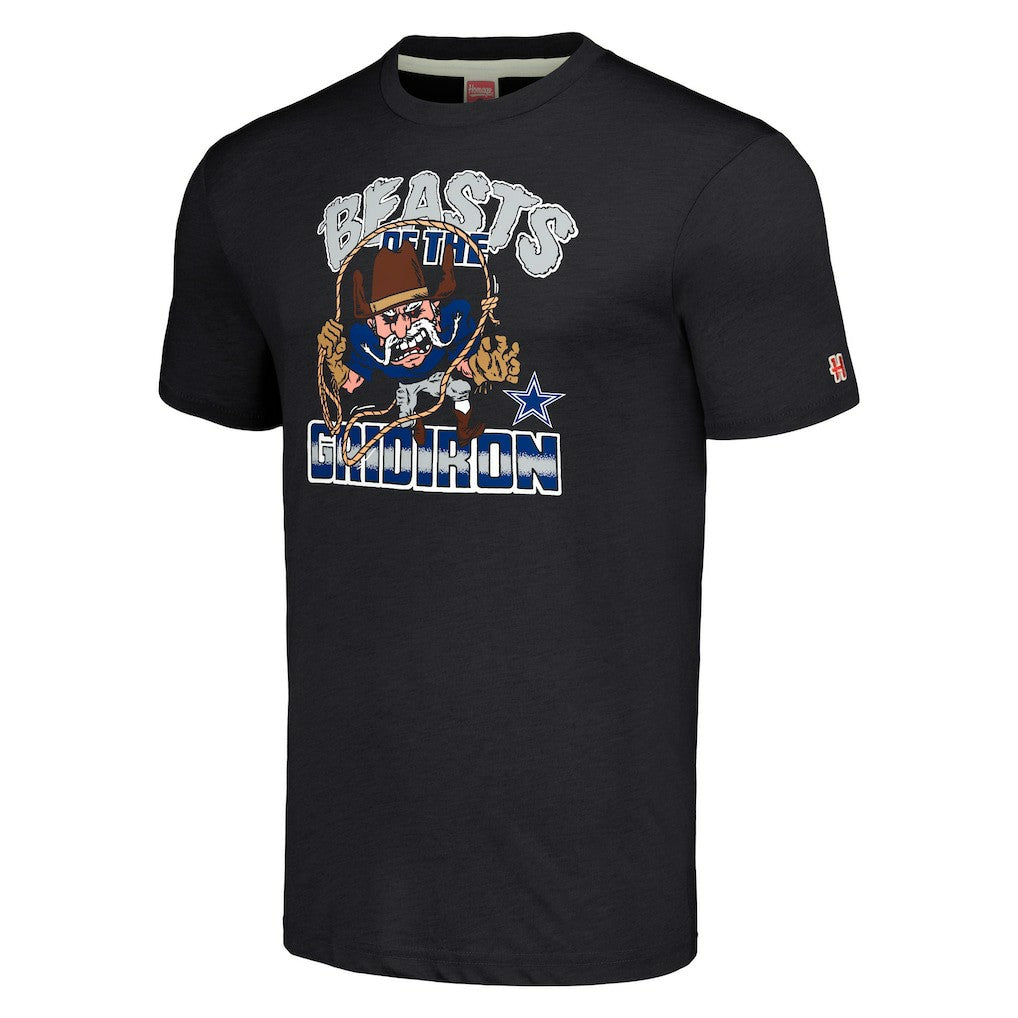Dallas Cowboys Homage Unisex Monsters of the Gridiron Halloween Tri-Blend T-Shirt - Charcoal - NFL