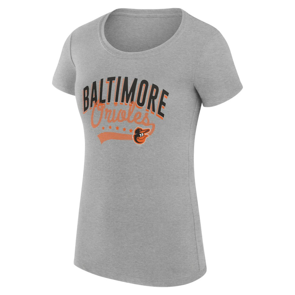 Baltimore Orioles G-III 4Her by Carl Banks Women's Super-Slim Fit Lightweight Filigree Team T-Shirt Online