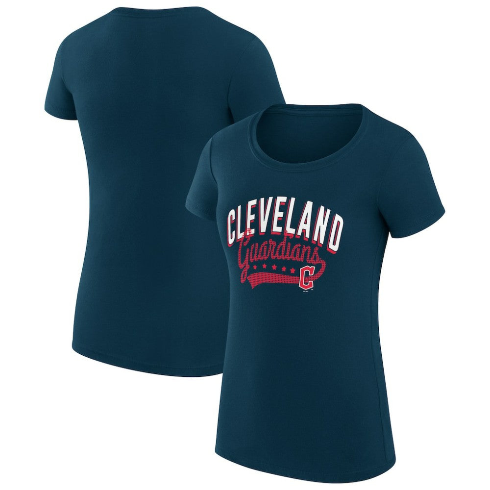 Cleveland Guardians G-III 4Her by Carl Banks Women's Super-Slim Fit Lightweight Filigree Team T-Shirt Near Me