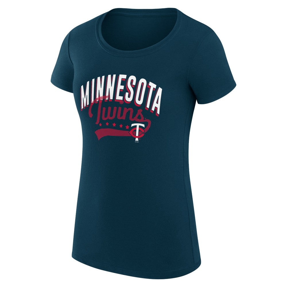 Minnesota Twins G-III 4Her by Carl Banks Women's Super-Slim Fit Lightweight Filigree Team T-Shirt Near Me