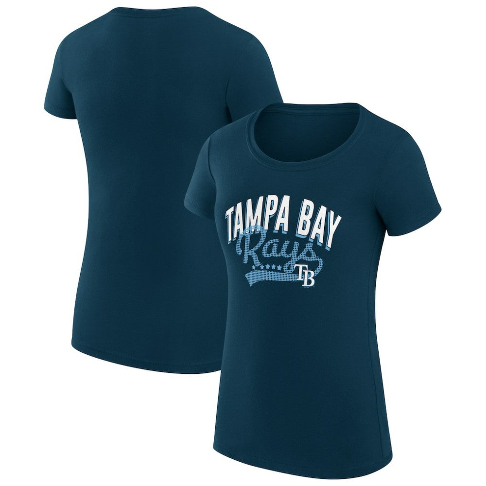 Tampa Bay Rays G-III 4Her by Carl Banks Women's Super-Slim Fit Lightweight Filigree Team T-Shirt Outlet