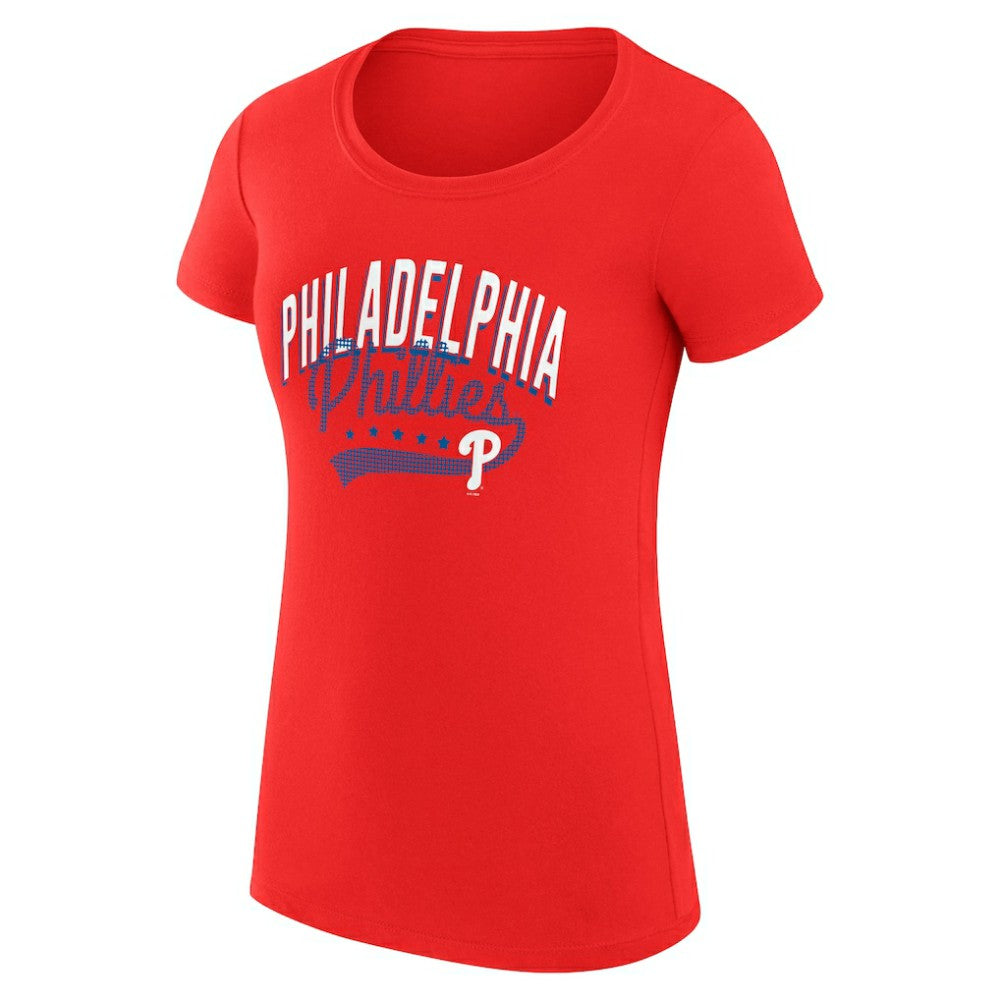 Philadelphia Phillies G-III 4Her by Carl Banks Women's Super-Slim Fit Lightweight Filigree Team T-Shirt Near Me