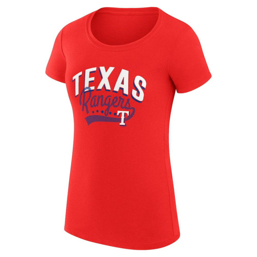 Texas Rangers G-III 4Her by Carl Banks Women's Super-Slim Fit Lightweight Filigree Team T-Shirt Online