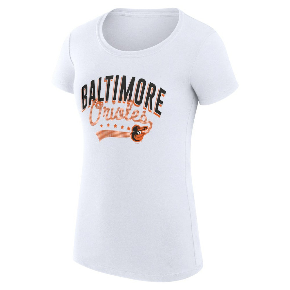 Baltimore Orioles G-III 4Her by Carl Banks Women's Super-Slim Fit Lightweight Filigree Team T-Shirt Near Me