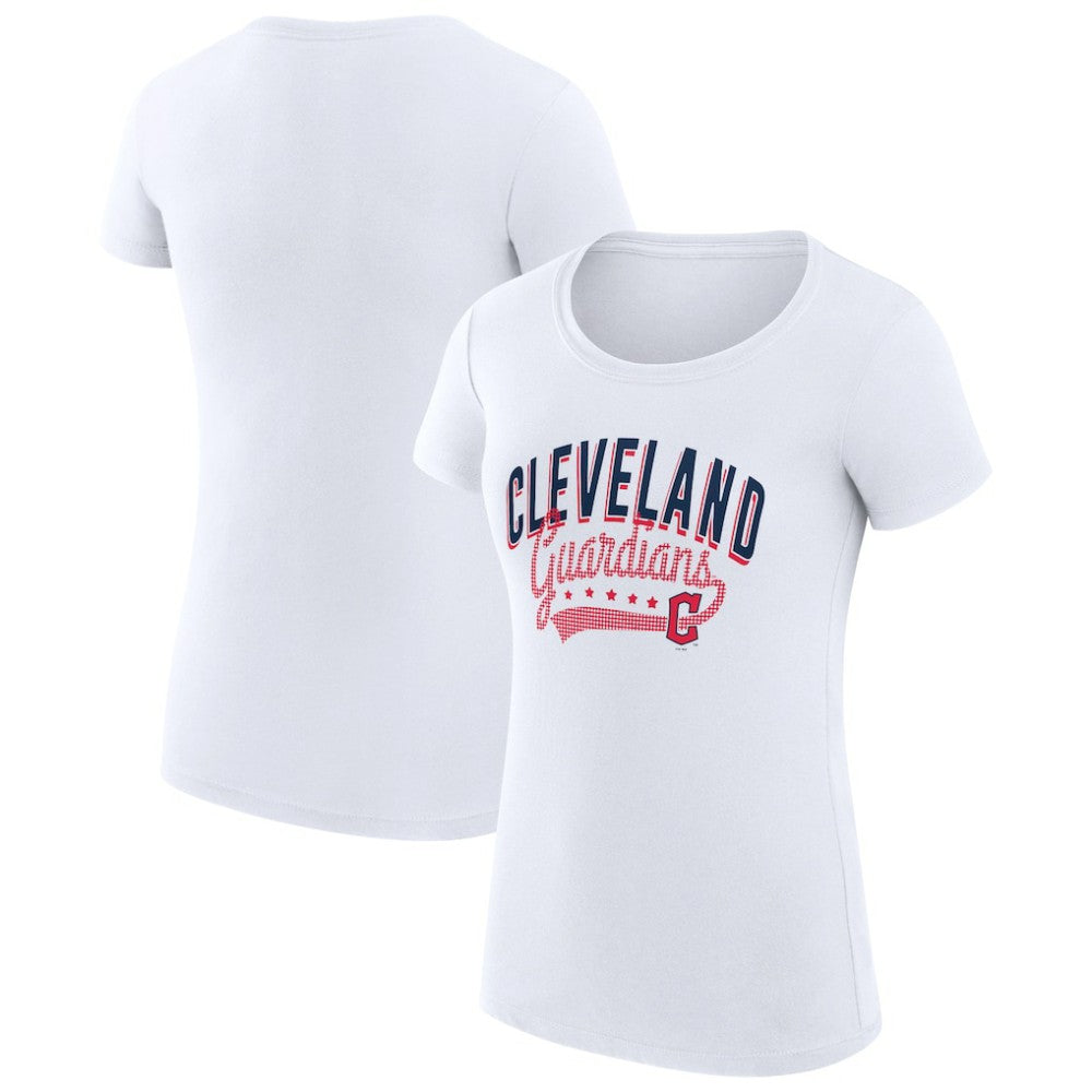 Cleveland Guardians G-III 4Her by Carl Banks Women's Super-Slim Fit Lightweight Filigree Team T-Shirt Discount