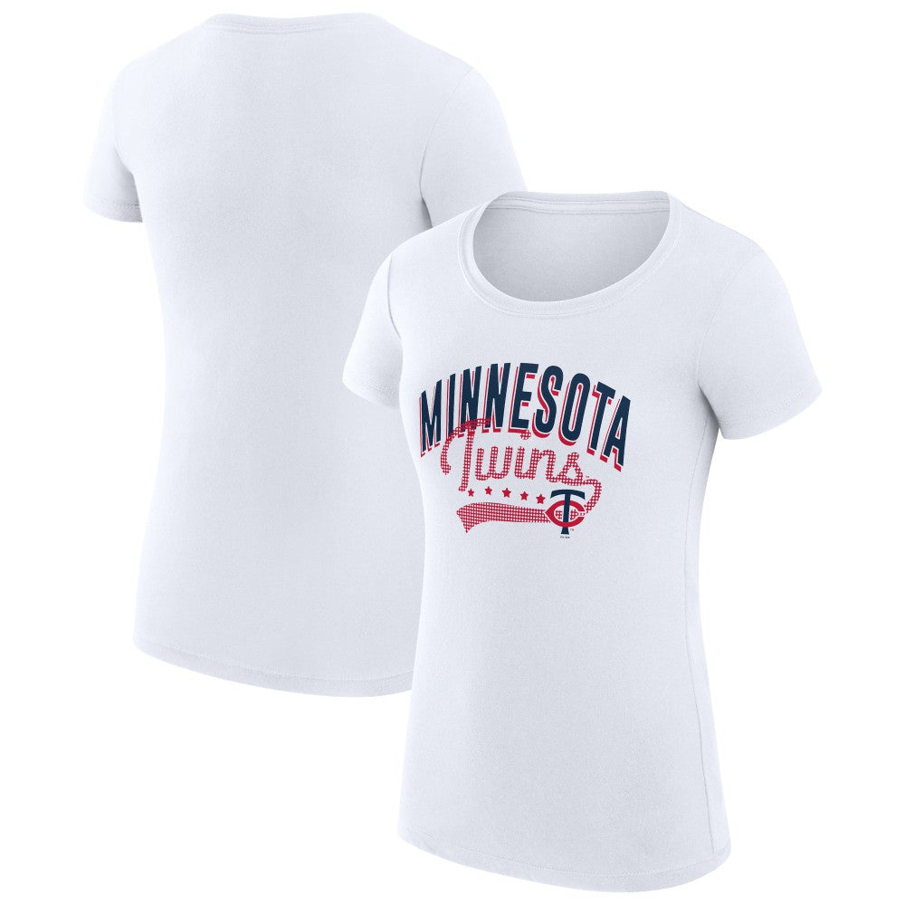Minnesota Twins G-III 4Her by Carl Banks Women's Super-Slim Fit Lightweight Filigree Team T-Shirt for sale