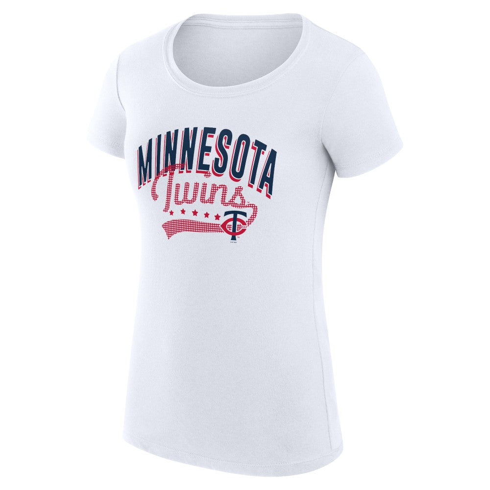 Minnesota Twins G-III 4Her by Carl Banks Women's Super-Slim Fit Lightweight Filigree Team T-Shirt for sale