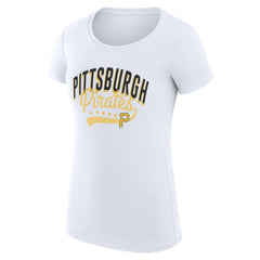 Pittsburgh Pirates G-III 4Her by Carl Banks Women's Super-Slim Fit Lightweight Filigree Team T-Shirt Discount