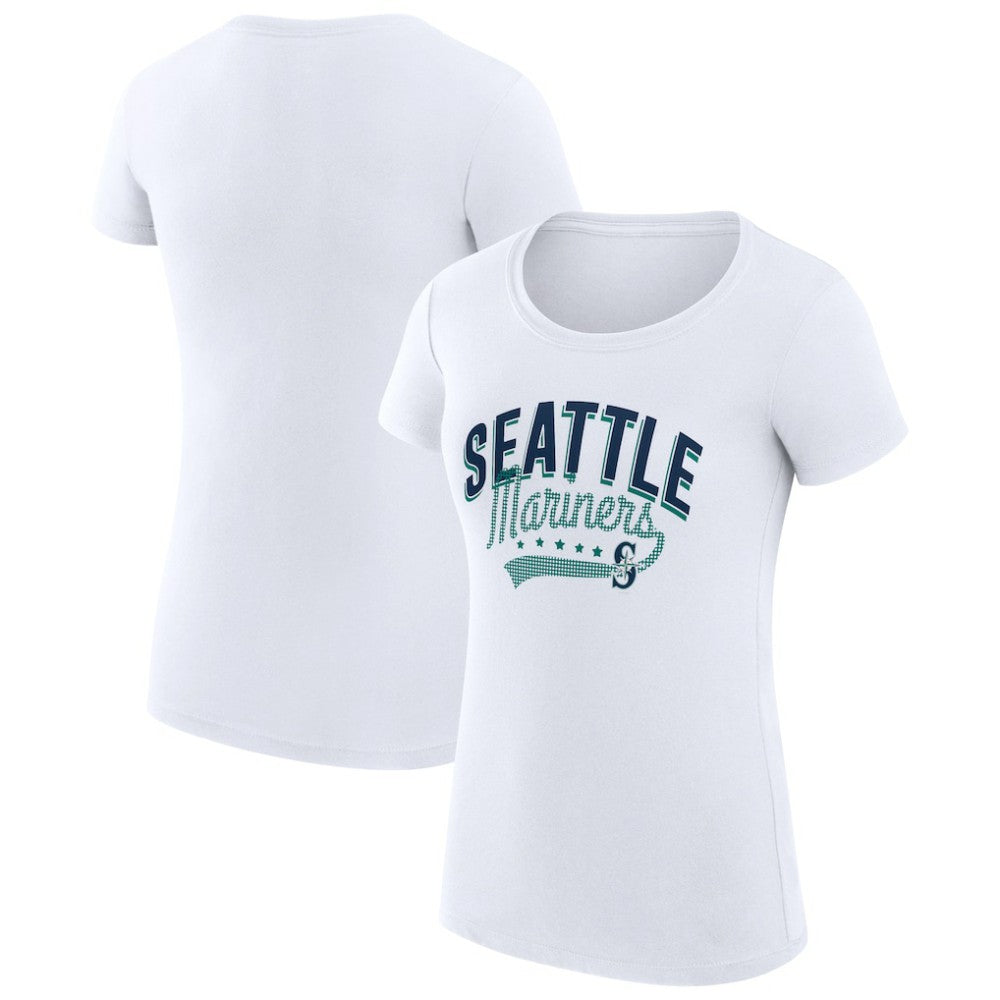 Seattle Mariners G-III 4Her by Carl Banks Women's Super-Slim Fit Lightweight Filigree Team T-Shirt Sale