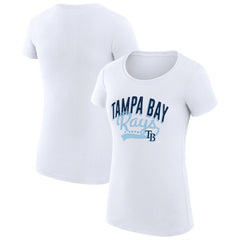 Tampa Bay Rays G-III 4Her by Carl Banks Women's Super-Slim Fit Lightweight Filigree Team T-Shirt for sale