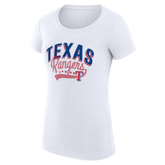 Texas Rangers G-III 4Her by Carl Banks Women's Super-Slim Fit Lightweight Filigree Team T-Shirt Near Me