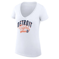 Detroit Tigers G-III 4Her by Carl Banks Women's Super-Slim Fit Lightweight Filigree Team V-Neck T-Shirt Online