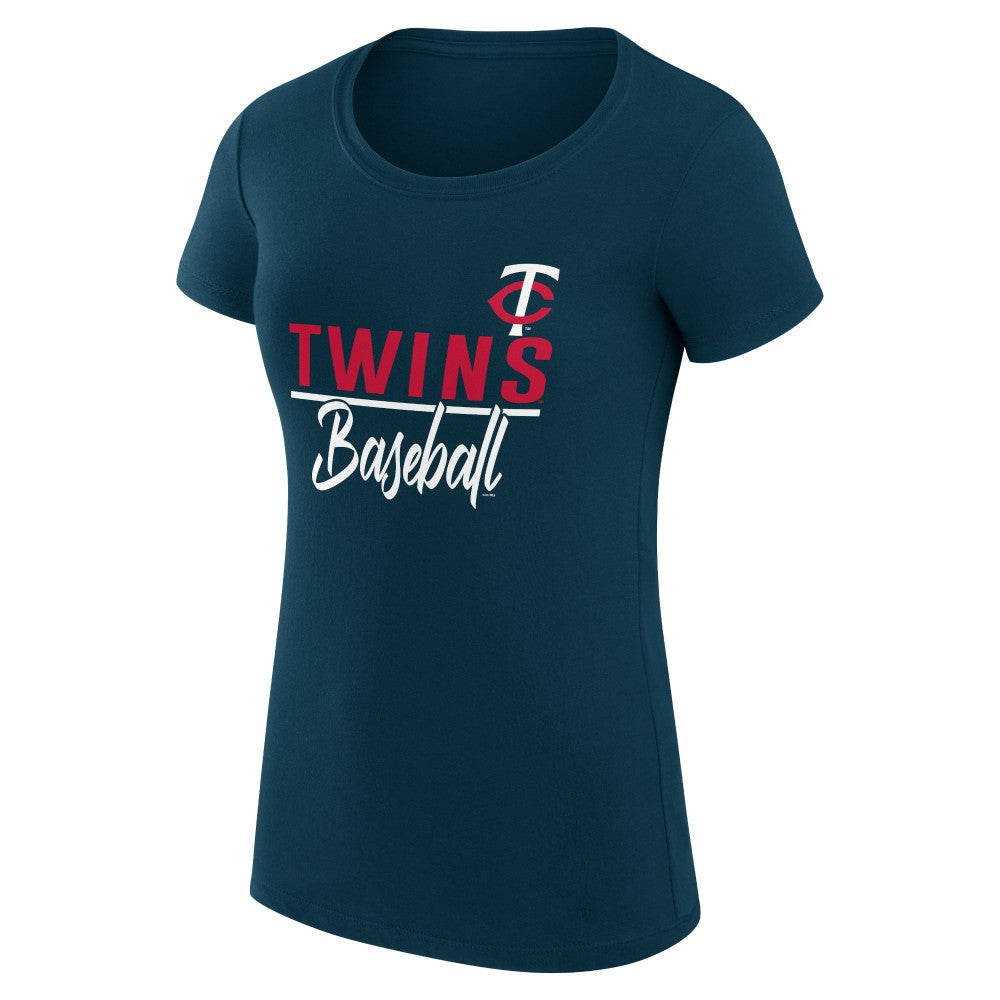 Minnesota Twins G-III 4Her by Carl Banks Women's Super-Slim Fit Lightweight Team Graphic T-Shirt Outlet