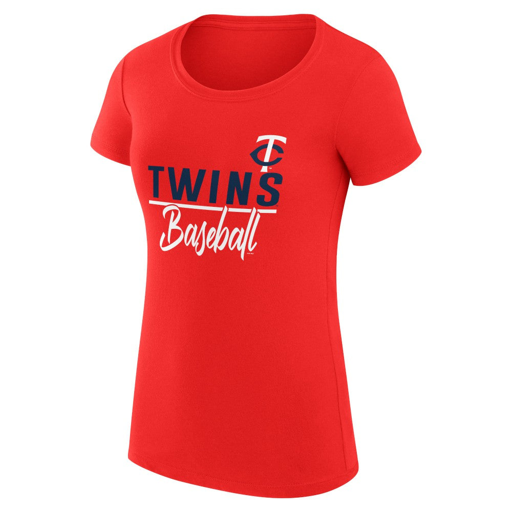 Minnesota Twins G-III 4Her by Carl Banks Women's Super-Slim Fit Lightweight Team Graphic T-Shirt Outlet