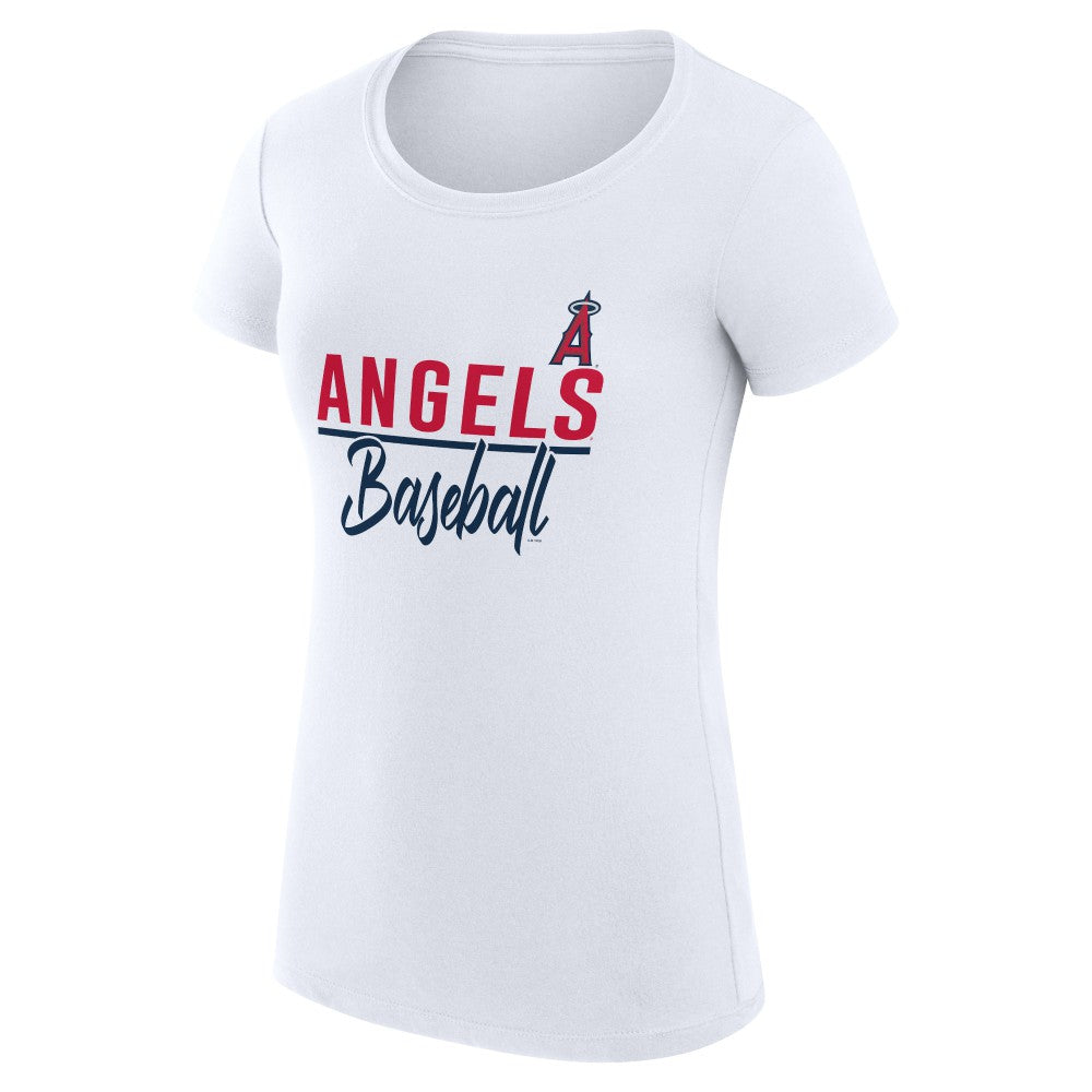 Los Angeles Angels G-III 4Her by Carl Banks Women's Super-Slim Fit Lightweight Team Graphic T-Shirt Discount