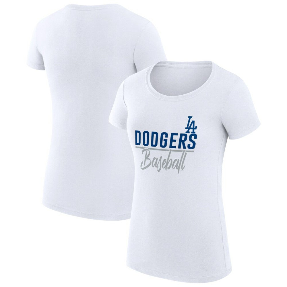 Los Angeles Dodgers G-III 4Her by Carl Banks Women's Super-Slim Fit Lightweight Team Graphic T-Shirt Sale