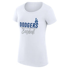Los Angeles Dodgers G-III 4Her by Carl Banks Women's Super-Slim Fit Lightweight Team Graphic T-Shirt Sale