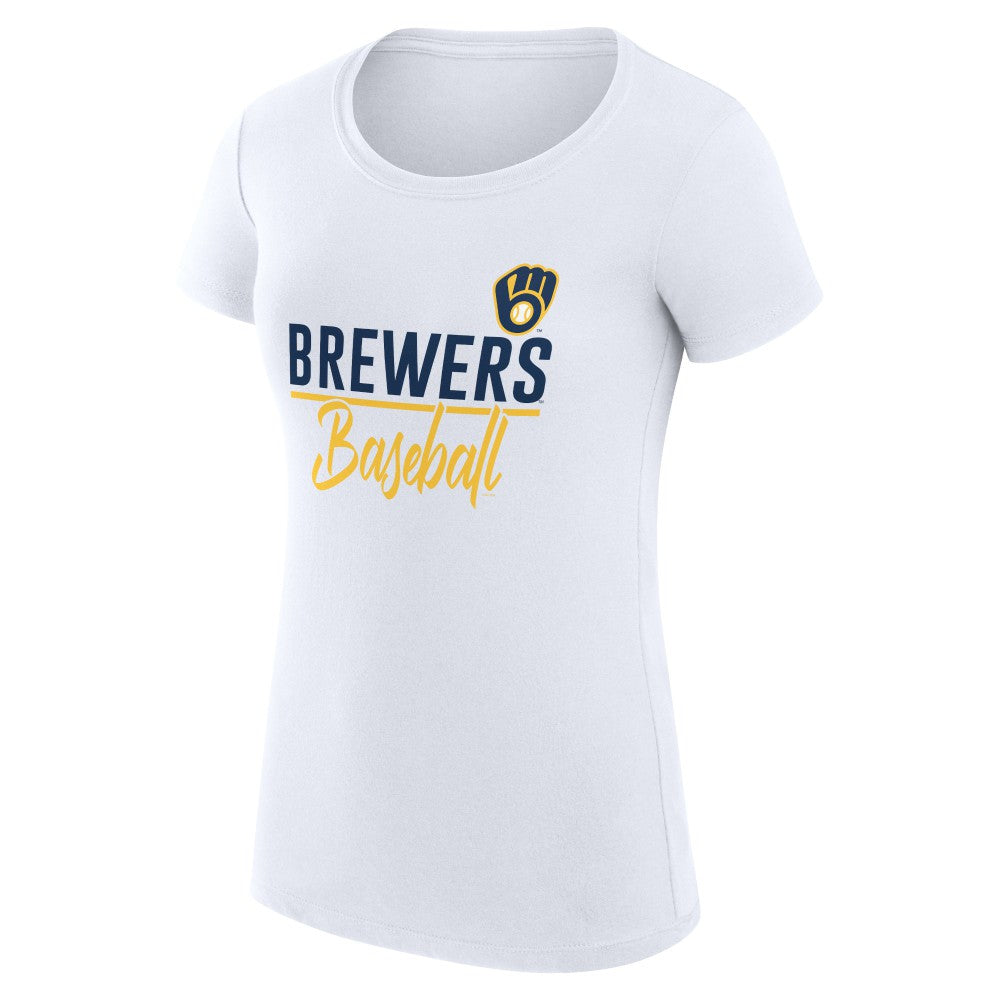 Milwaukee Brewers G-III 4Her by Carl Banks Women's Super-Slim Fit Lightweight Team Graphic T-Shirt Discount