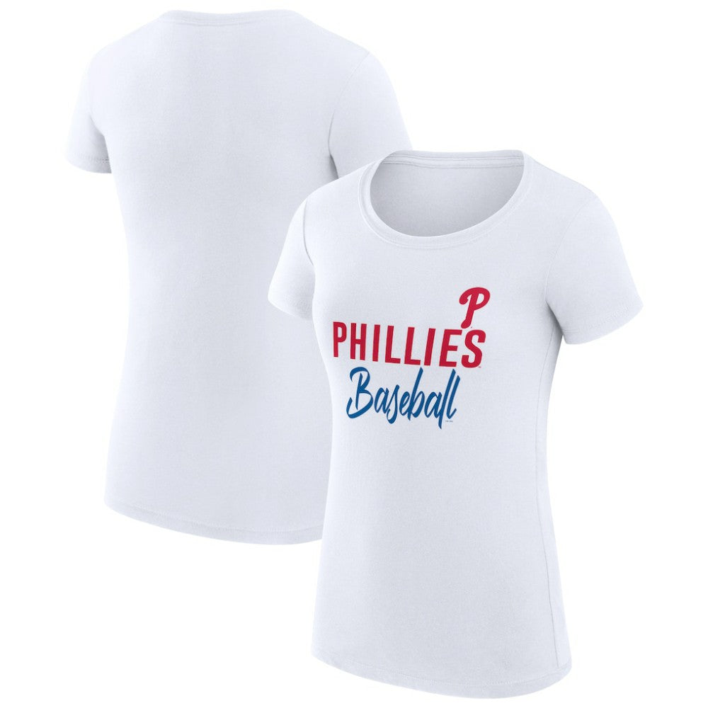 Philadelphia Phillies G-III 4Her by Carl Banks Women's Super-Slim Fit Lightweight Team Graphic T-Shirt Outlet