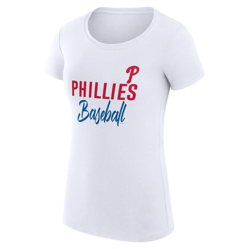 Philadelphia Phillies G-III 4Her by Carl Banks Women's Super-Slim Fit Lightweight Team Graphic T-Shirt Outlet
