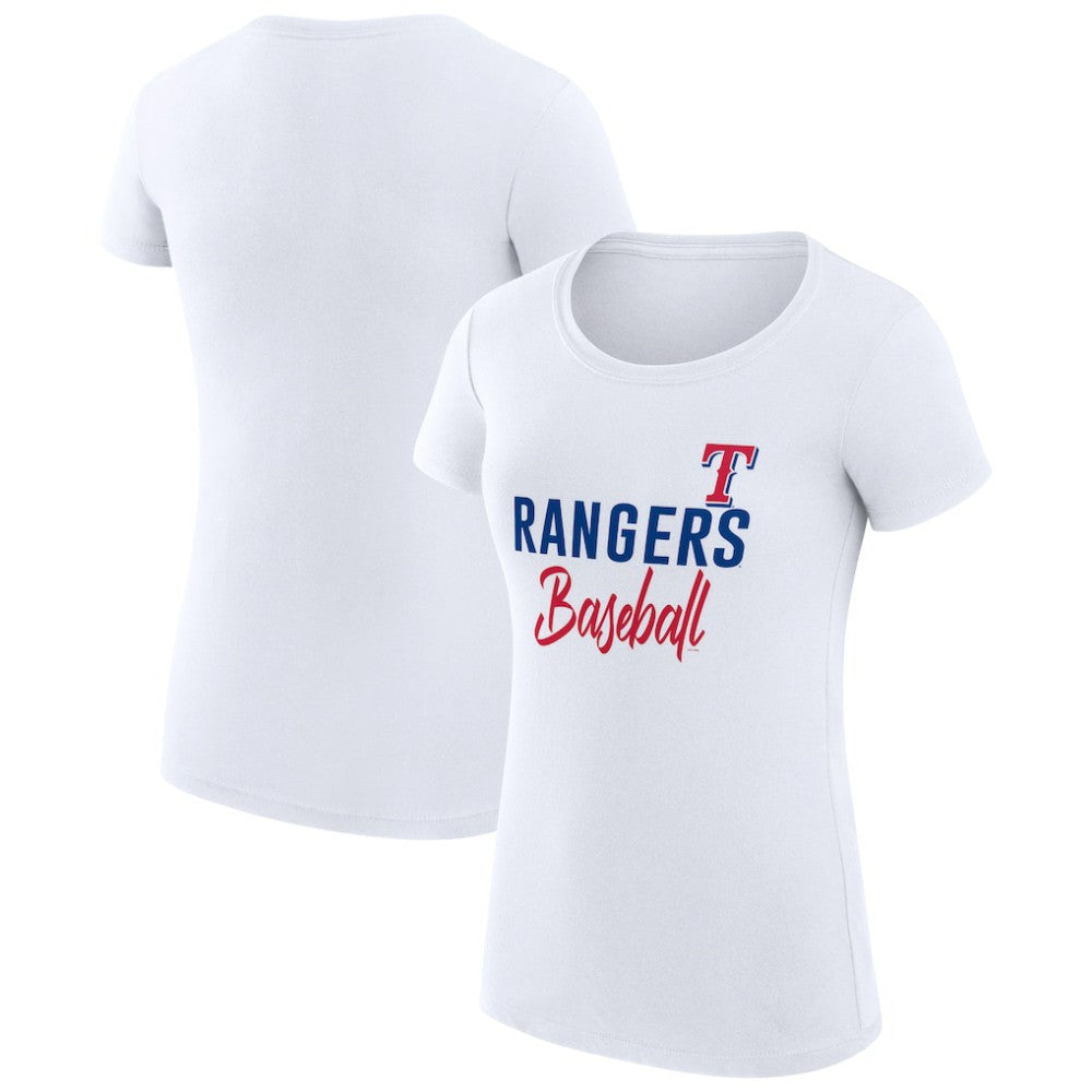 Texas Rangers G-III 4Her by Carl Banks Women's Super-Slim Fit Lightweight Team Graphic T-Shirt Discount