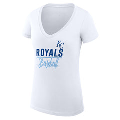 Kansas City Royals G-III 4Her by Carl Banks Women's Super-Slim Fit Lightweight Team Graphic V-Neck T-Shirt Near Me