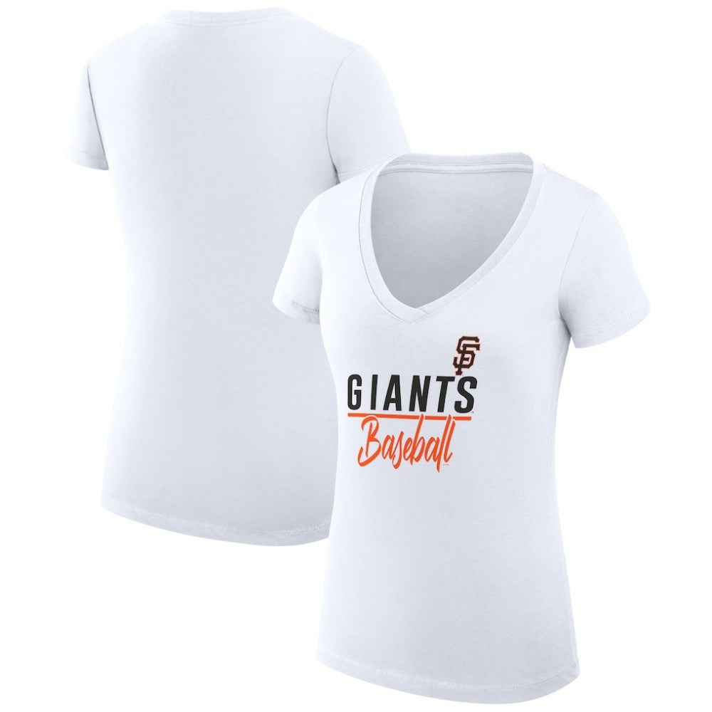 San Francisco Giants G-III 4Her by Carl Banks Women's Super-Slim Fit Lightweight Team Graphic V-Neck T-Shirt Online