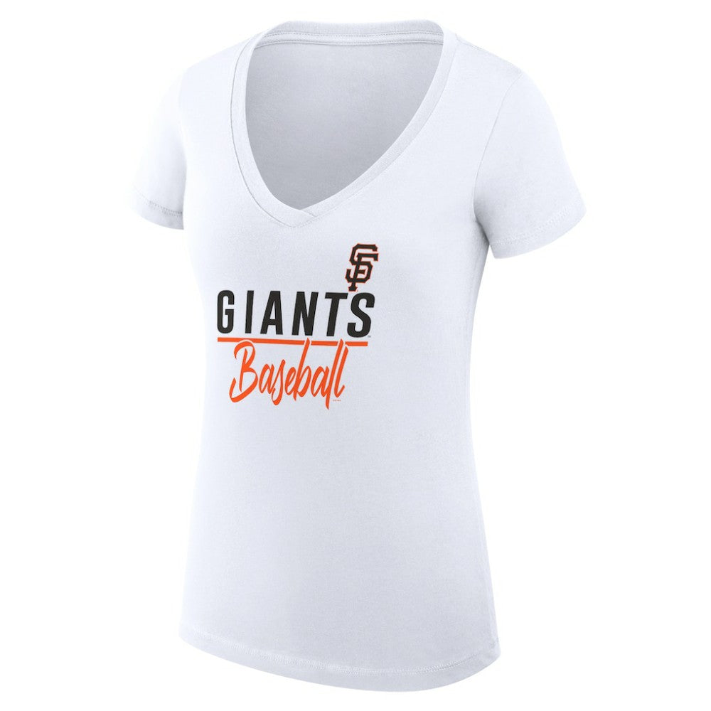 San Francisco Giants G-III 4Her by Carl Banks Women's Super-Slim Fit Lightweight Team Graphic V-Neck T-Shirt Online