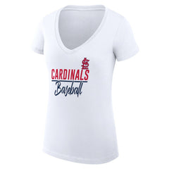 St. Louis Cardinals G-III 4Her by Carl Banks Women's Super-Slim Fit Lightweight Team Graphic V-Neck T-Shirt Discount