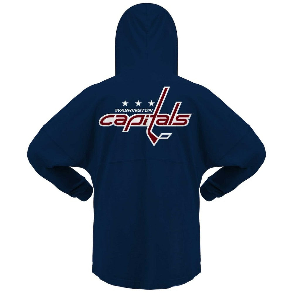 Washington Capitals Fanatics Women's Jersey Lace-Up V-Neck Long Sleeve Hoodie T-Shirt - Navy | Fanatics near me