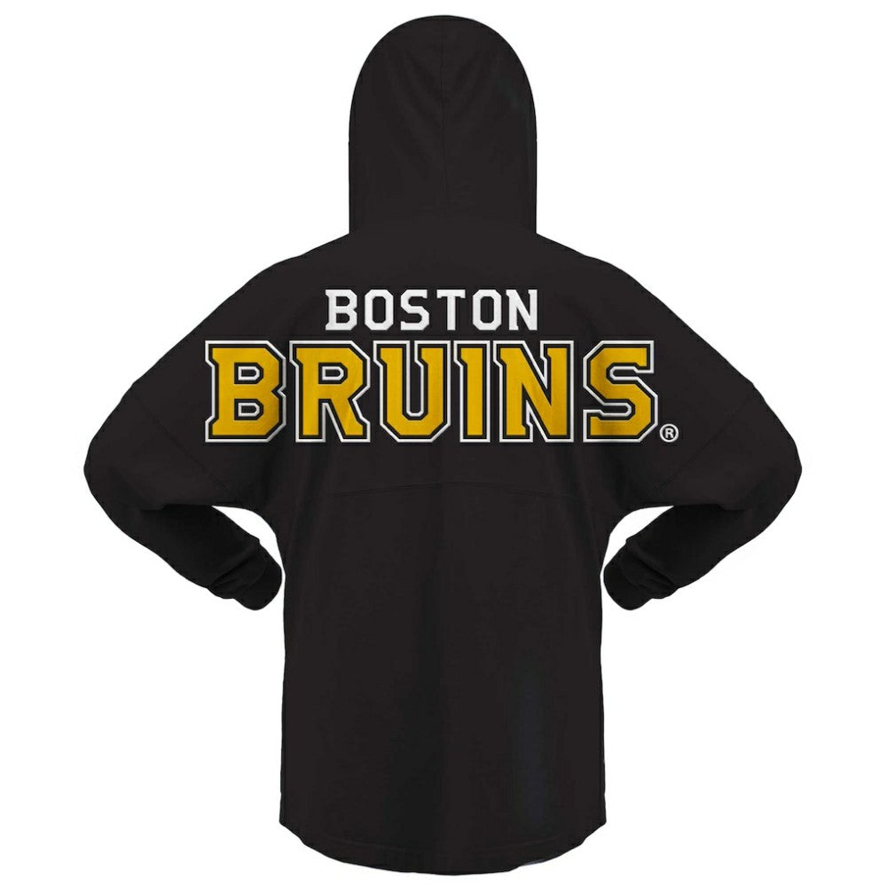 Boston Bruins Fanatics Women's Jersey Lace-Up V-Neck Long Sleeve Hoodie T-Shirt - Black | Fanatics discount