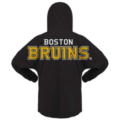 Boston Bruins Fanatics Women's Jersey Lace-Up V-Neck Long Sleeve Hoodie T-Shirt - Black | Fanatics discount