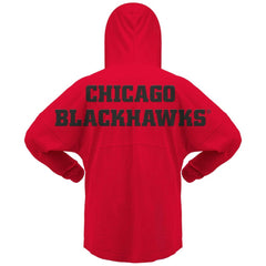 Chicago Blackhawks Fanatics Women's Jersey Lace-Up V-Neck Long Sleeve Hoodie T-Shirt - Red | Fanatics sale