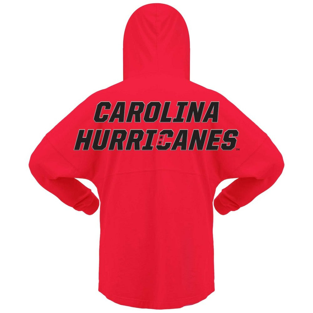 Carolina Hurricanes Fanatics Women's Jersey Lace-Up V-Neck Long Sleeve Hoodie T-Shirt - Red | Fanatics online