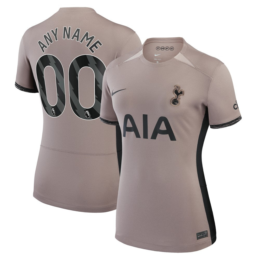 Nike - Tottenham Hotspur Women's 2023/24 Third Stadium Replica Custom Jersey – Tan