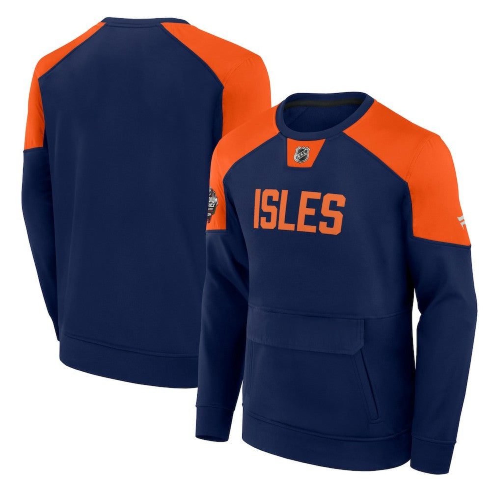 New York Islanders Fanatics 2024 NHL Stadium Series Authentic Pro Fleece Logo Pullover Sweatshirt - Navy | Fanatics on sale