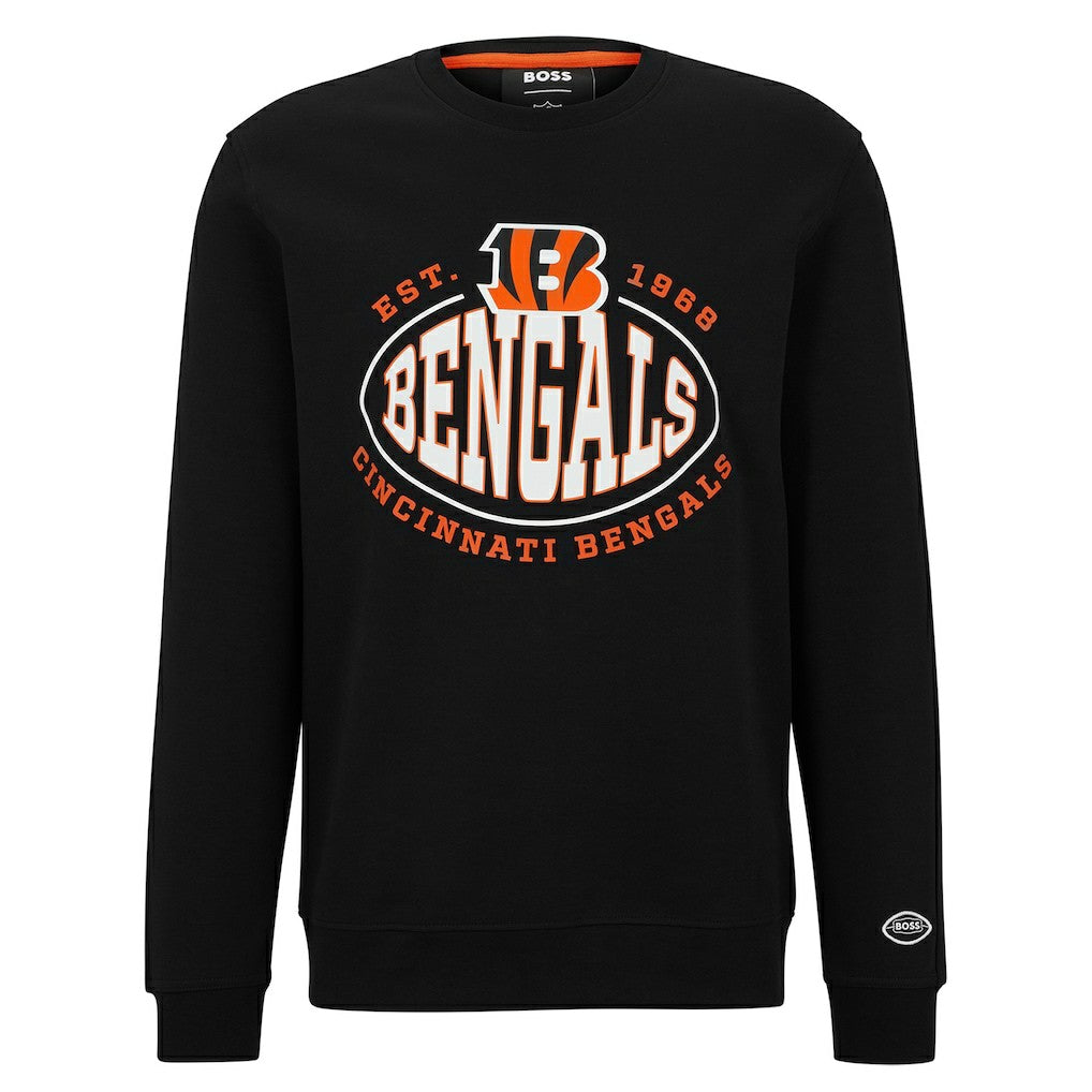 Cincinnati Bengals BOSS X NFL Tri-Blend Pullover Sweatshirt - Black - NFL