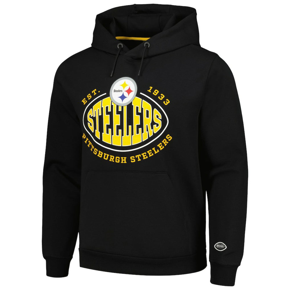 Pittsburgh Steelers BOSS X NFL Touchback Pullover Hoodie - Black - NFL