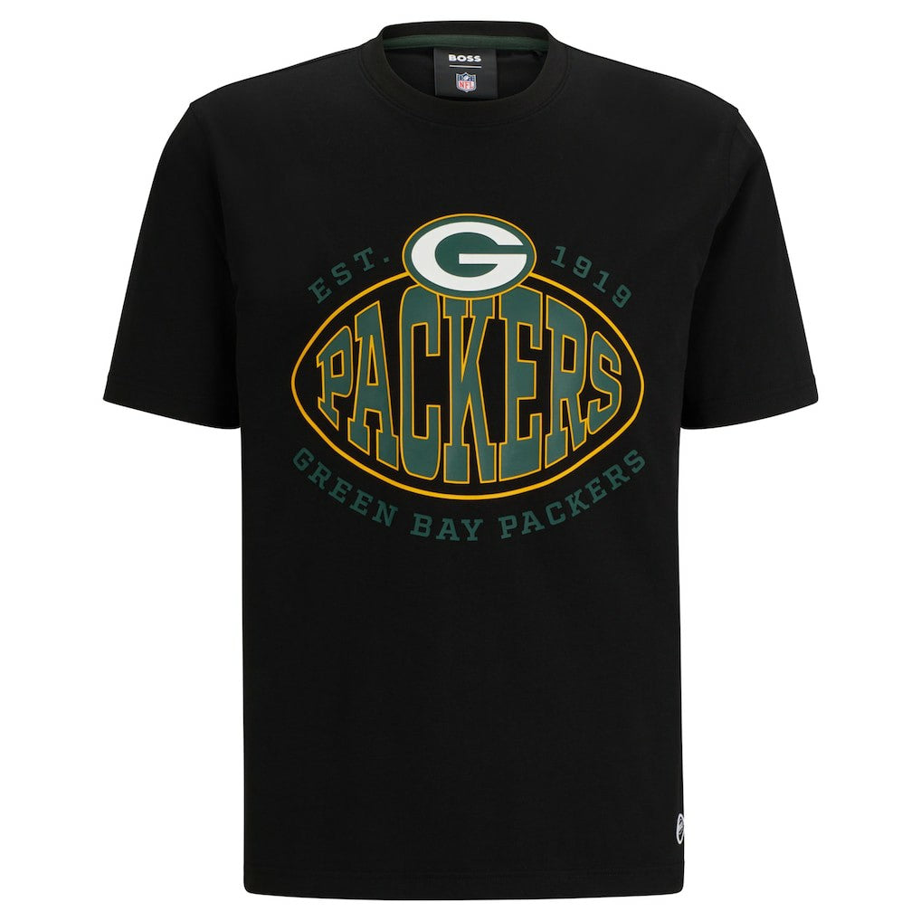 Green Bay Packers BOSS X NFL Trap T-Shirt - Black - NFL