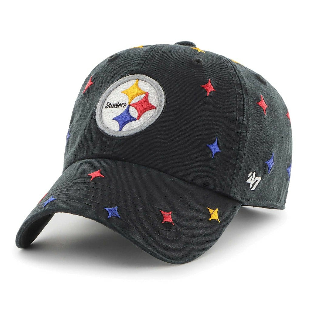 Pittsburgh Steelers '47 Confetti Clean Up Adjustable Hat - Black - 47 brand