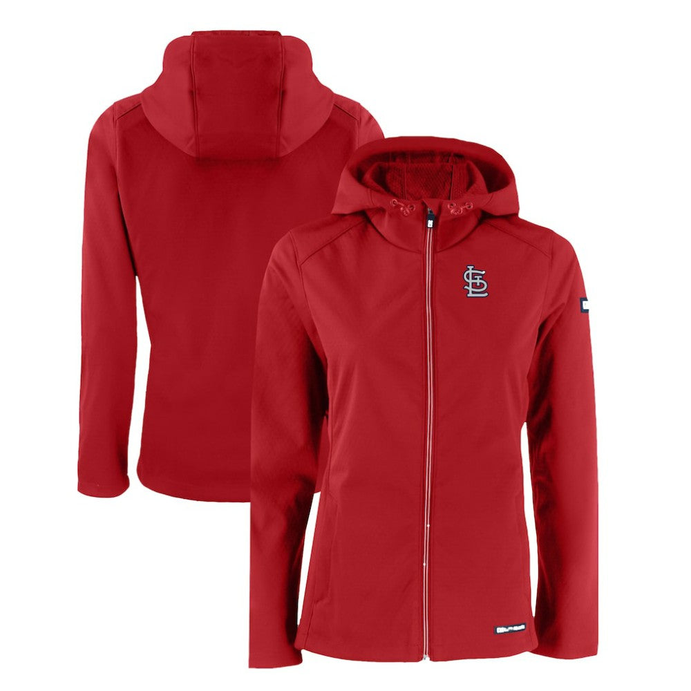 St. Louis Cardinals Cutter & Buck Women's Evoke Eco Softshell Recycled Full-Zip Jacket Discount